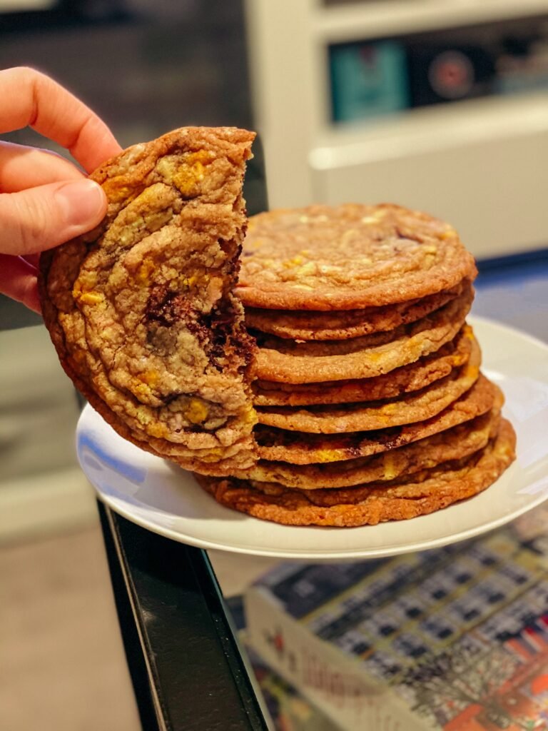 Crispy and Chewy Giant Funfetti Cookies