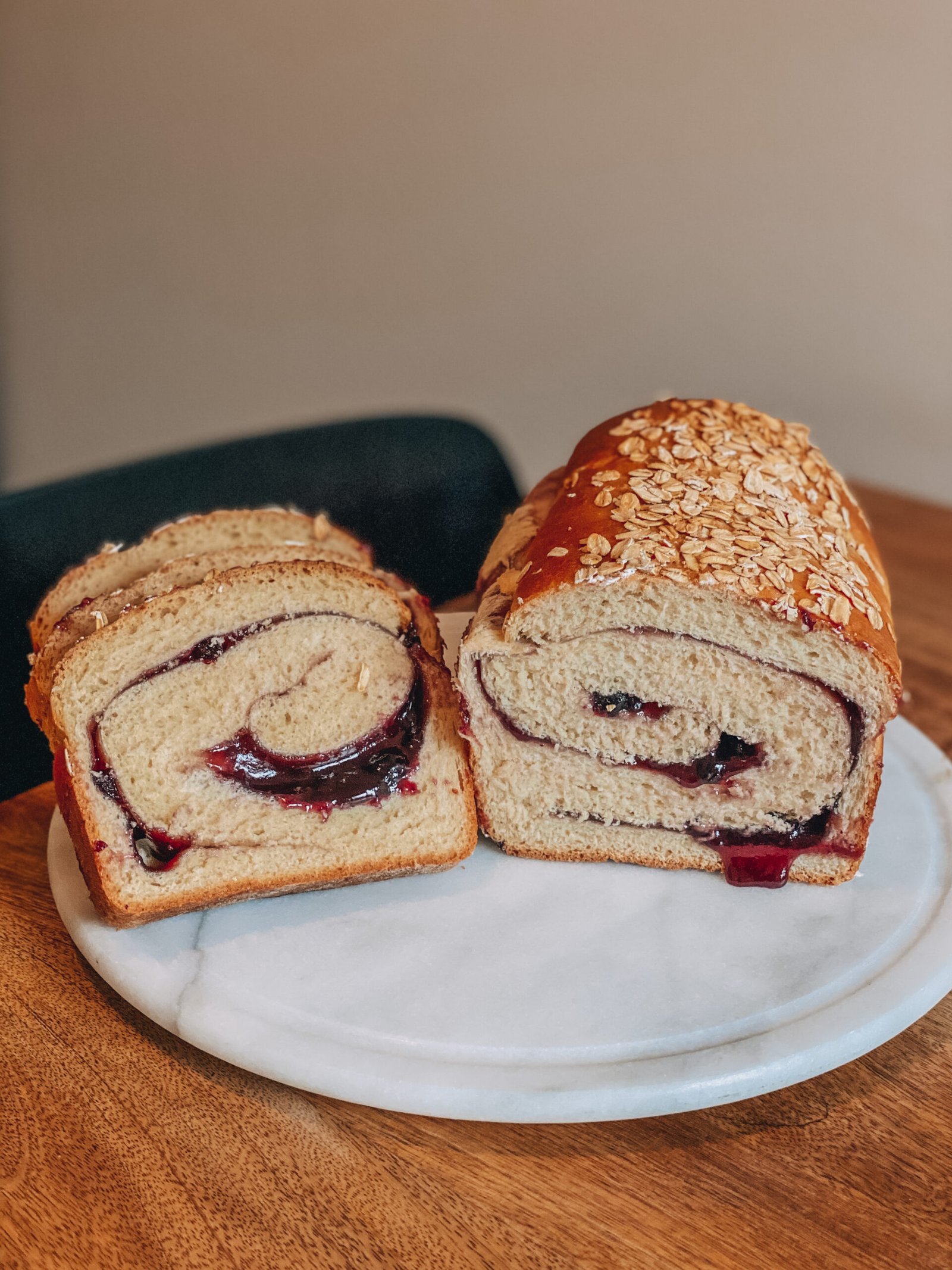 Honey Blueberry and Swirl bread