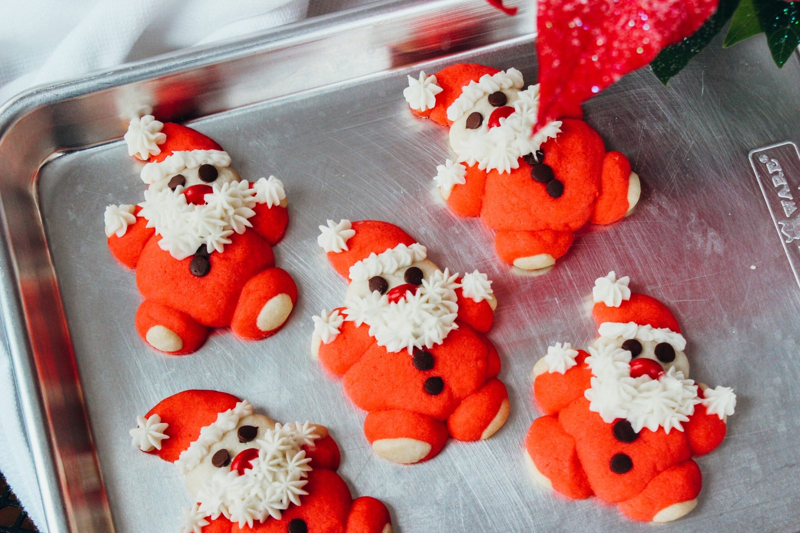 Holly Jolly Santa Cookies.