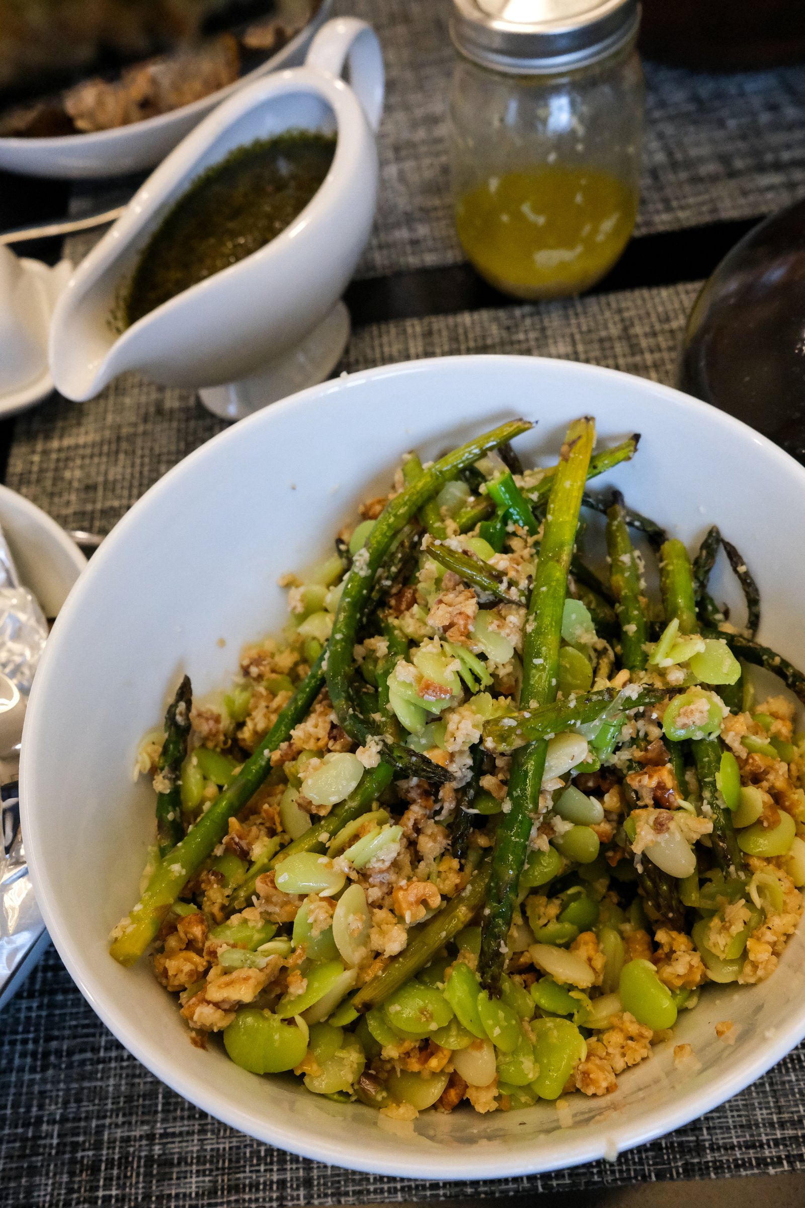 Grilled Asparagus and Fava Beans