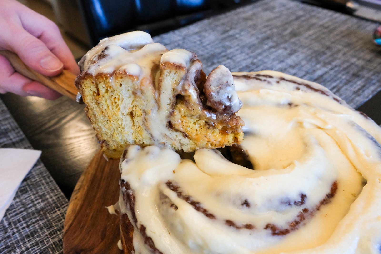 Giant Carrot Cake Cinnamon Roll