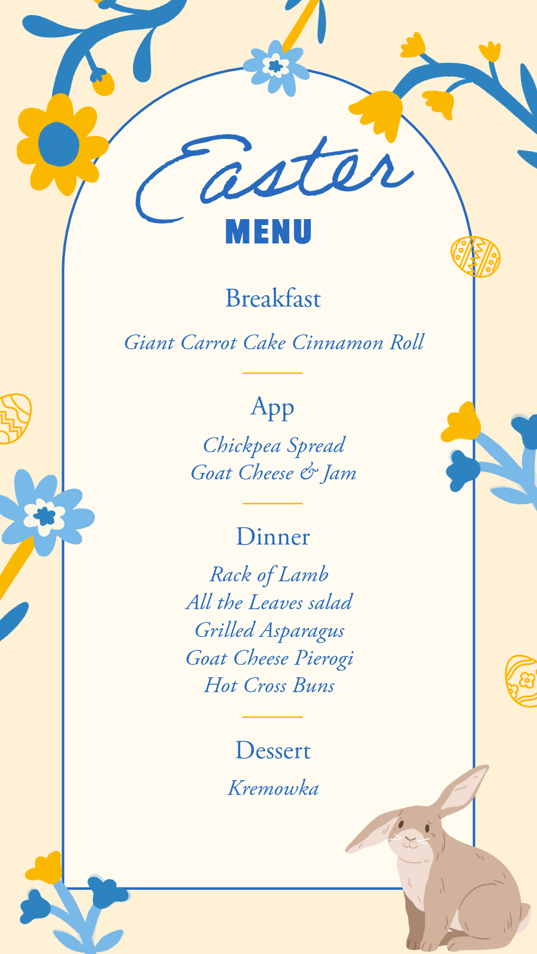 Easter Menu Graphic
